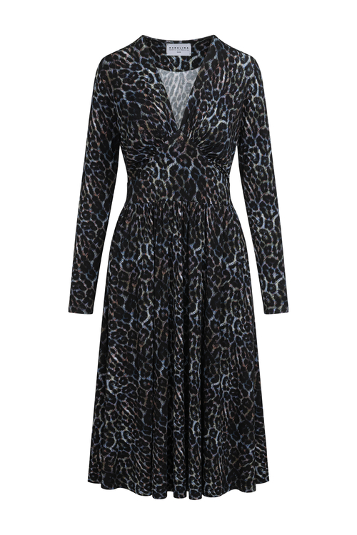 Kate Midi - Klasyczna rozkloszowana sukienka z dekoltem w serek