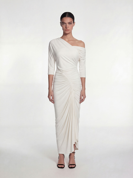 Sorella - Sukienka z dekoltem 3 w 1 AirJet ecru