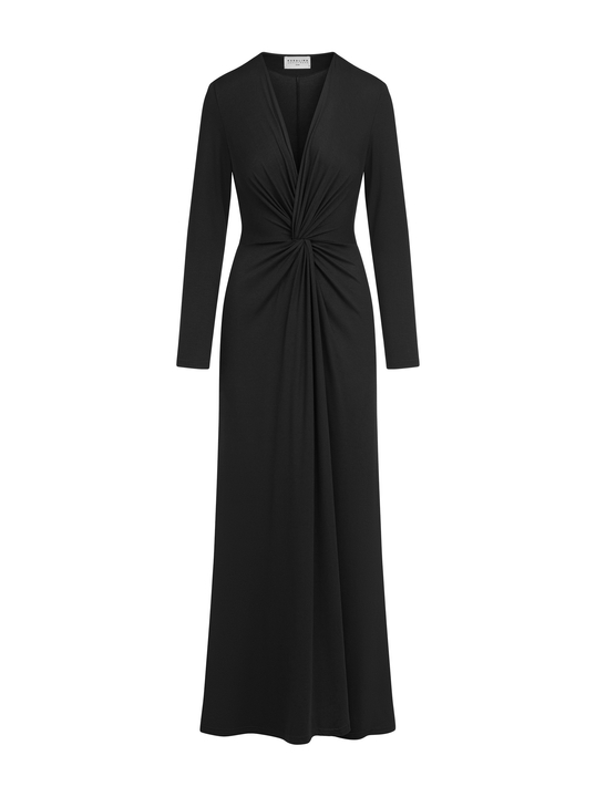 Venice maxi - Sukienka z przełożeniem ECOVERO™ czarna