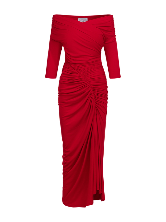 Sorella - Sukienka z dekoltem 3 w 1 ECOVERO™ czerwony