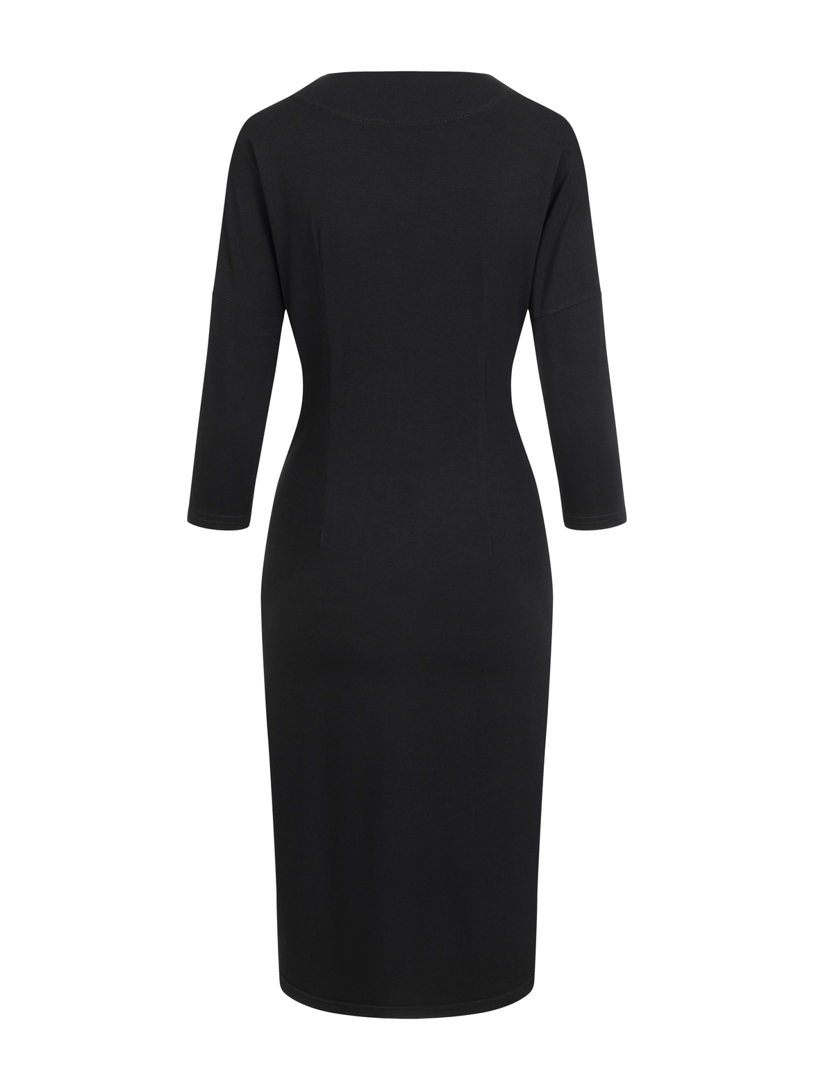 Georgina - Sukienka z drapowaniem ECOVERO™ czarna