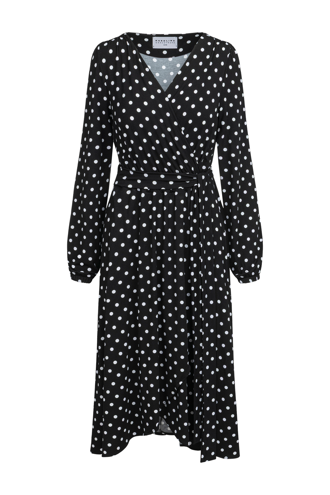Scarlet Midi - Sukienka kopertowa przekładana we wzorze Polka Dots