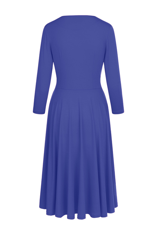 Charlotte Midi - Rozkloszowana sukienka z kieszeniami PANTONE Very Peri