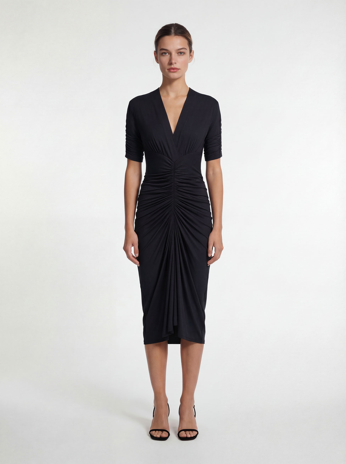 Vittoria midi - Sukienka formal comfort ECOVERO™ czarna