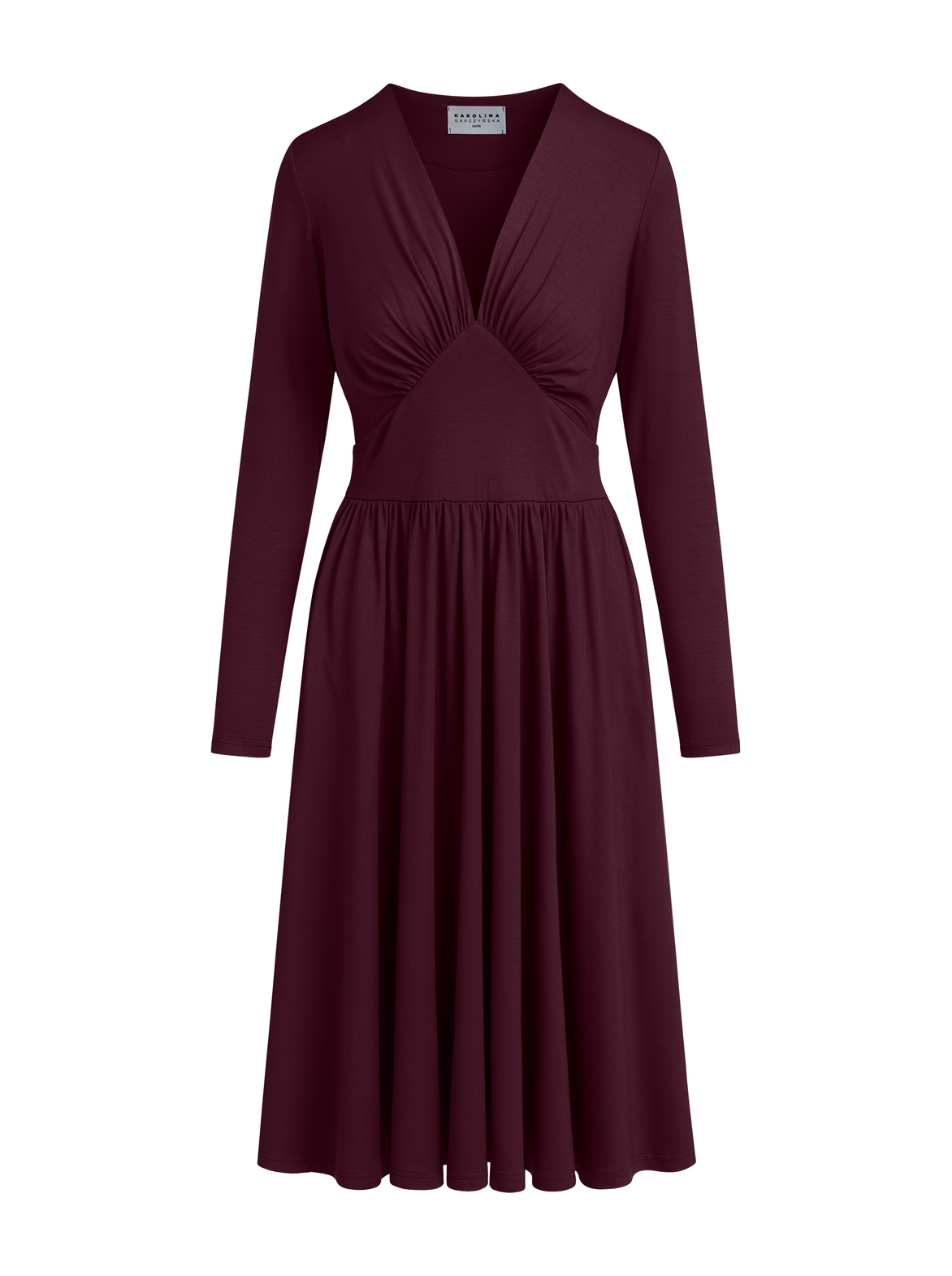 Kate - Klasyczna sukienka fit & flare ECOVERO™ blackberry