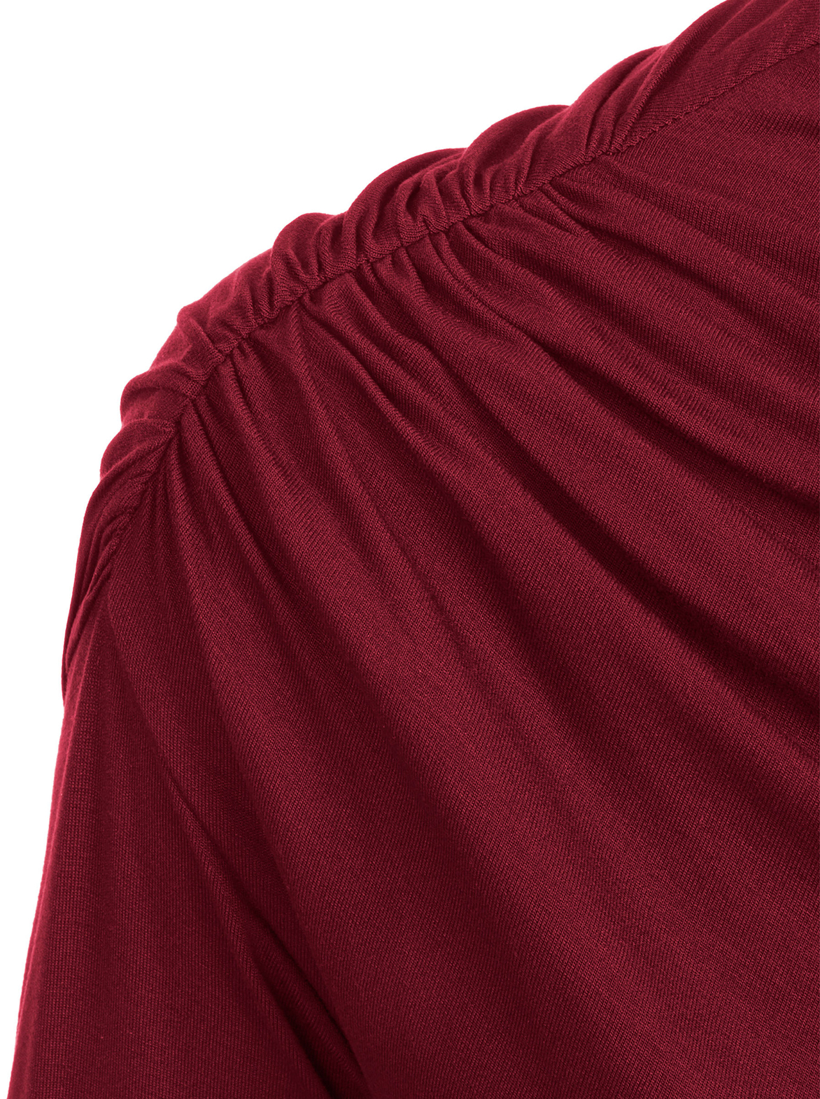 Corsica - Sukienka z przesuniętym marszczeniem ECOVERO™ bordowa