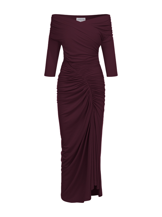 Sorella - Sukienka z dekoltem 3 w 1 ECOVERO™ blackberry