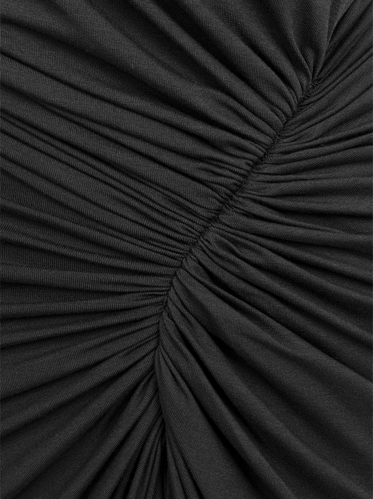 Corsica - Sukienka z przesuniętym marszczeniem ECOVERO™ czarna