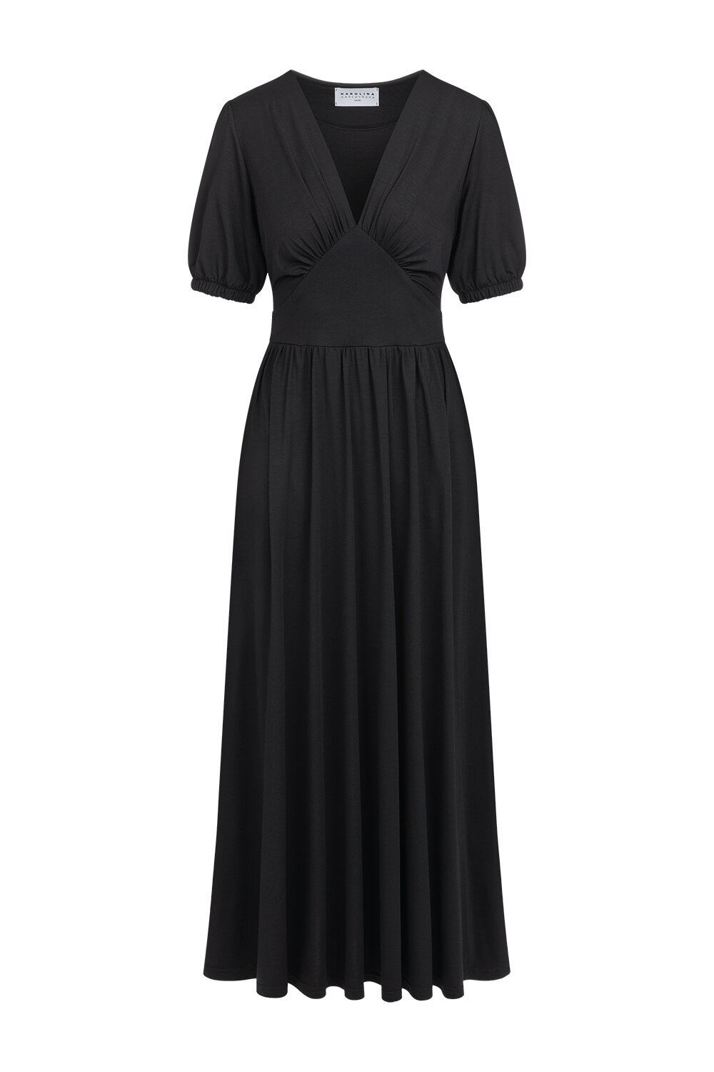 Kate Maxi - Komfortowa sukienka na co dzień z TENCEL™ w kolorze czarnym