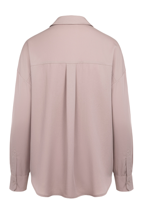 Dakota - Luźna koszula oversize z pudrowej tkaniny TENCEL™