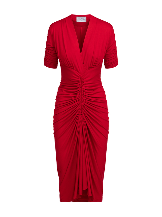 Vittoria midi - Sukienka formal comfort ECOVERO™ czerwona