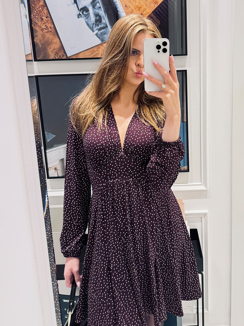 Monroe Mini - Dziewczęca sukienka we wzorze Star Dust