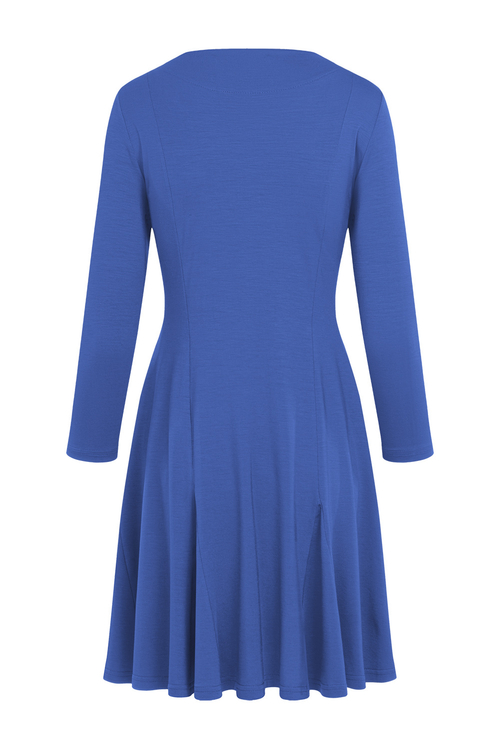 Monica Mini - rozkloszowana sukienka z długim rękawem w kolorze PANTONE Very Peri