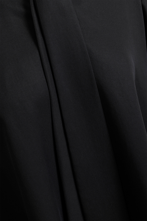 Aura - Czarna bluzka z wiązaniem i efektownymi mankietami TENCEL™