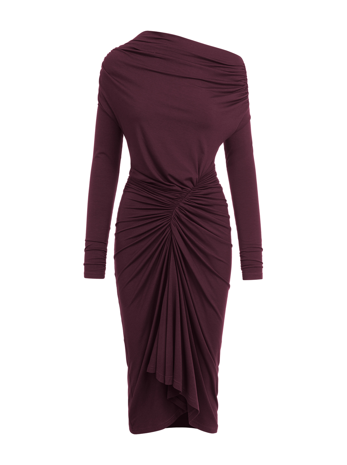 Corsica - Sukienka z przesuniętym marszczeniem ECOVERO™ blackberry