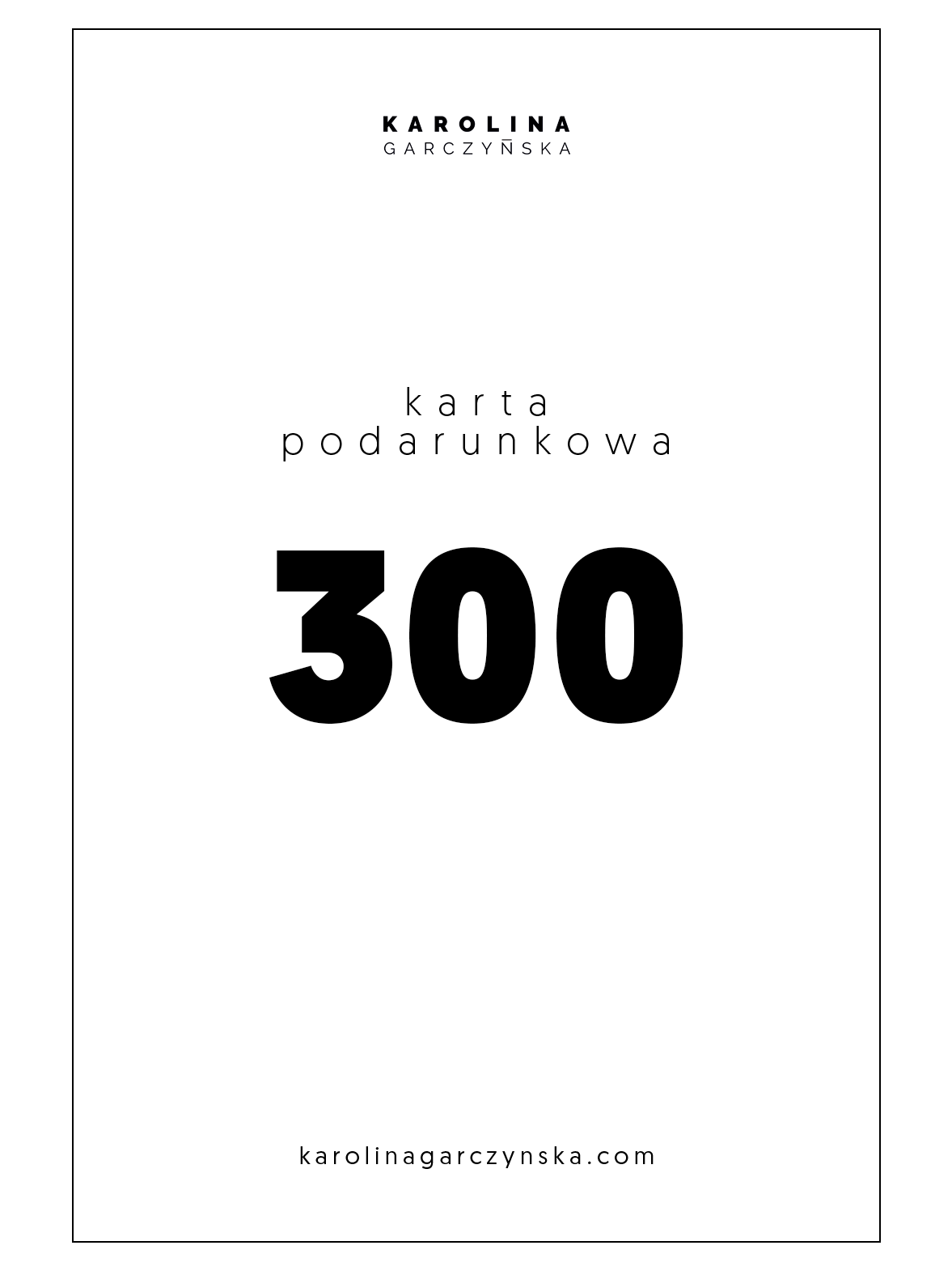Karta podarunkowa 300 PLN