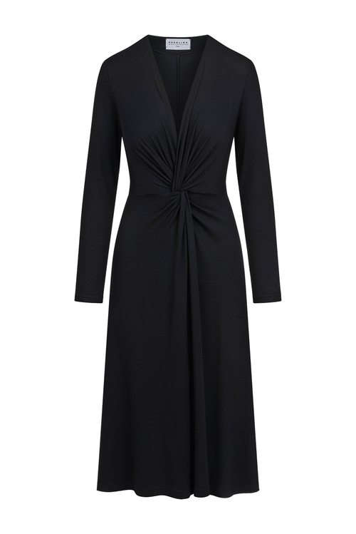 Venice - Czarna sukienka z supłem ECOVERO™