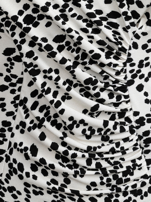 Blair - Bluzka z marszczeniem we wzorze Cruella en Chic