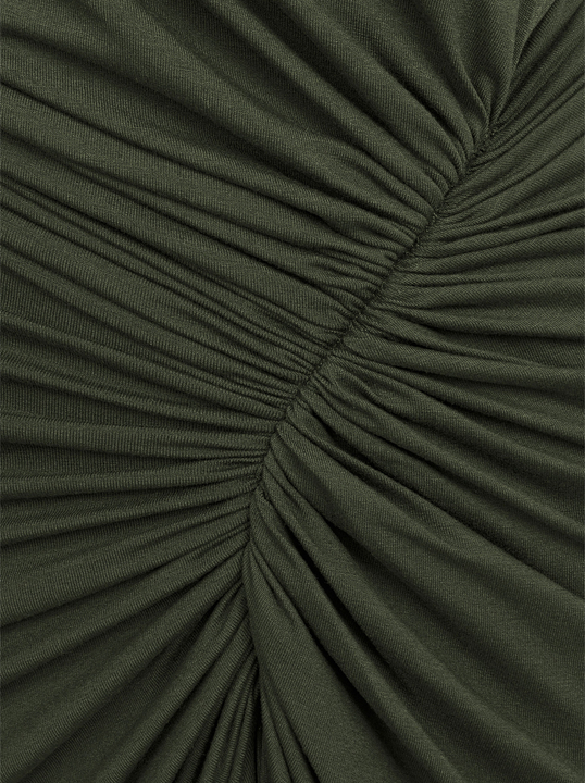 Corsica - Sukienka z przesuniętym marszczeniem ECOVERO™ oliwkowa