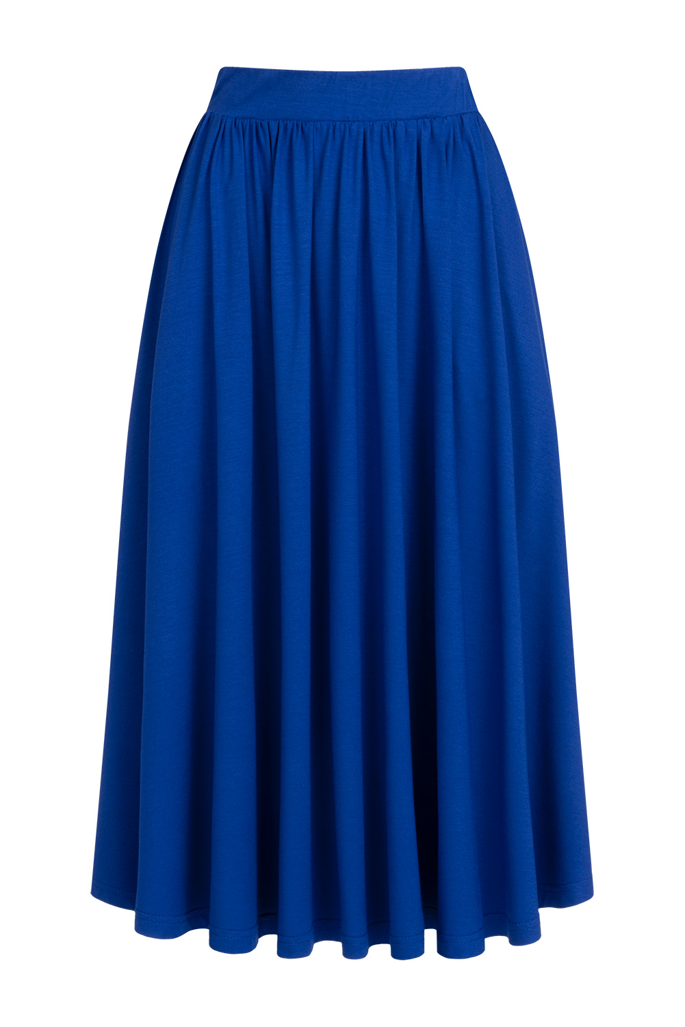 Viva - Klasyczna rozkloszowana spódnica z wiskozy AirJet kobalt