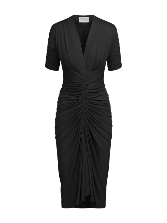 Vittoria midi - Sukienka formal comfort ECOVERO™ czarna