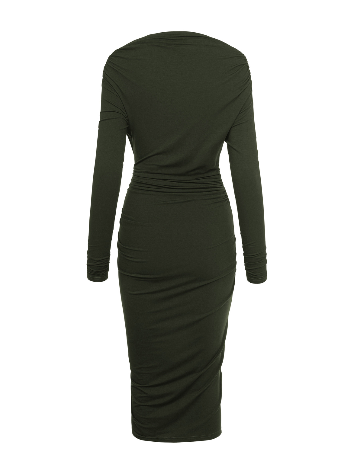 Corsica - Sukienka z przesuniętym marszczeniem ECOVERO™ oliwkowa