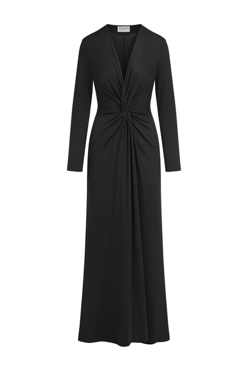 Venice Maxi - Czarna sukienka dla każdej kobiety ECOVERO™