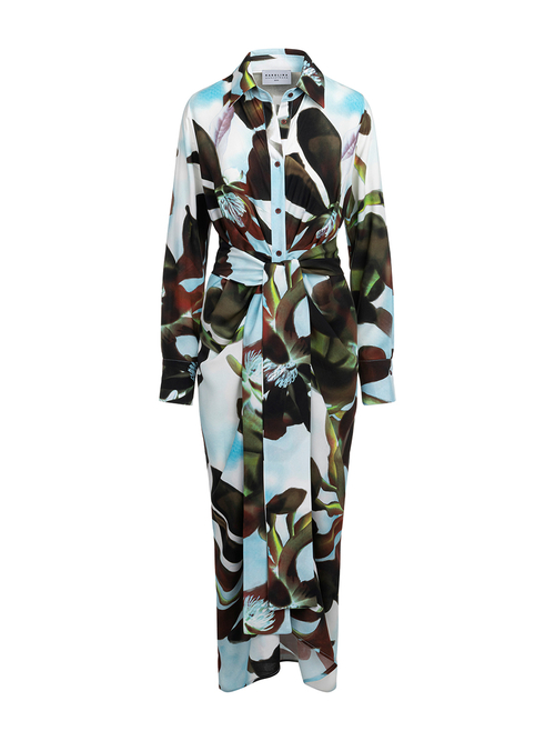 Nairobi - Rozpinana sukienka z marszczeniem Organic ECOVERO™