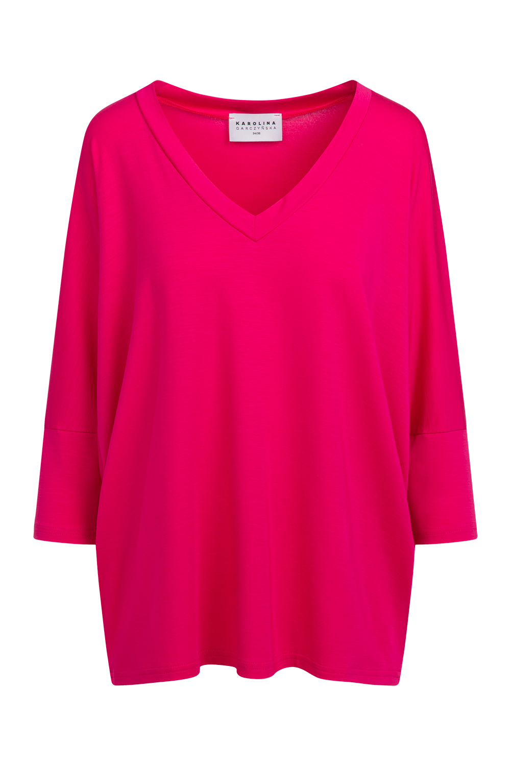 Ida - Bluzka z kimonowym rękawem w kolorze PANTONE Pink Peacock