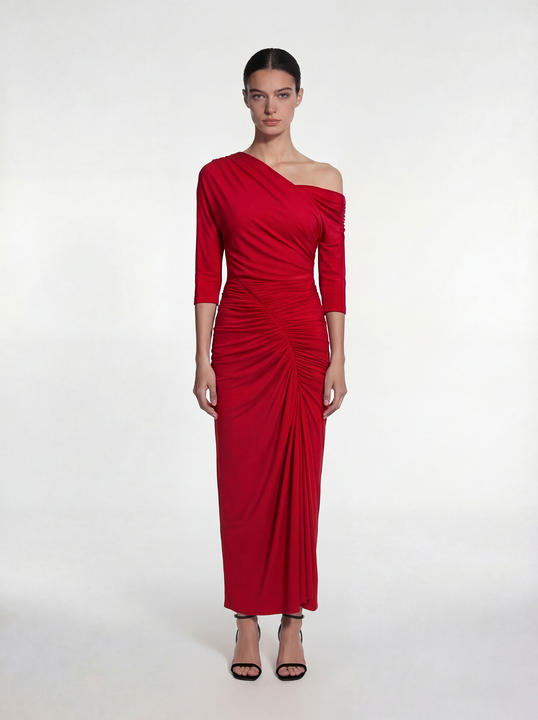 Sorella - Sukienka z dekoltem 3 w 1 ECOVERO™ czerwony