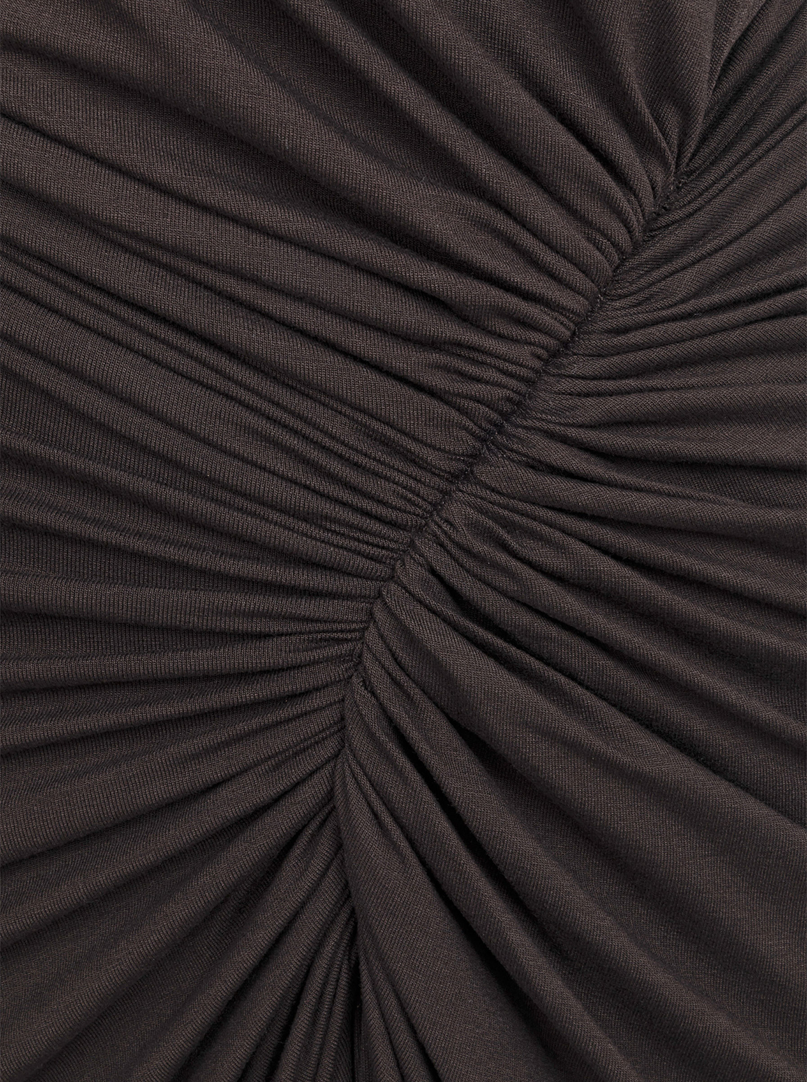 Corsica - Sukienka z przesuniętym marszczeniem ECOVERO™ gorzka czekolada