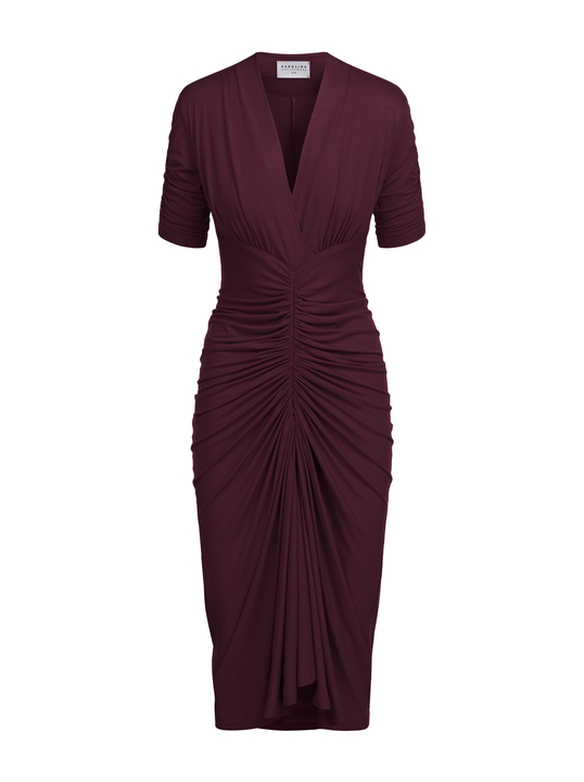 Vittoria midi - Sukienka formal comfort ECOVERO™ blackberry