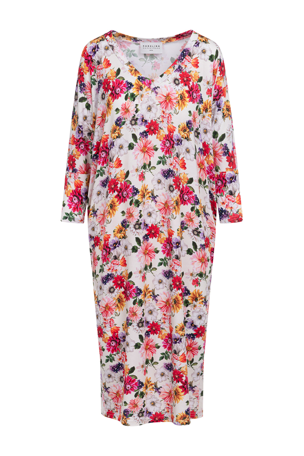 Ida Midi - sukienka oversize we wzorze Summer