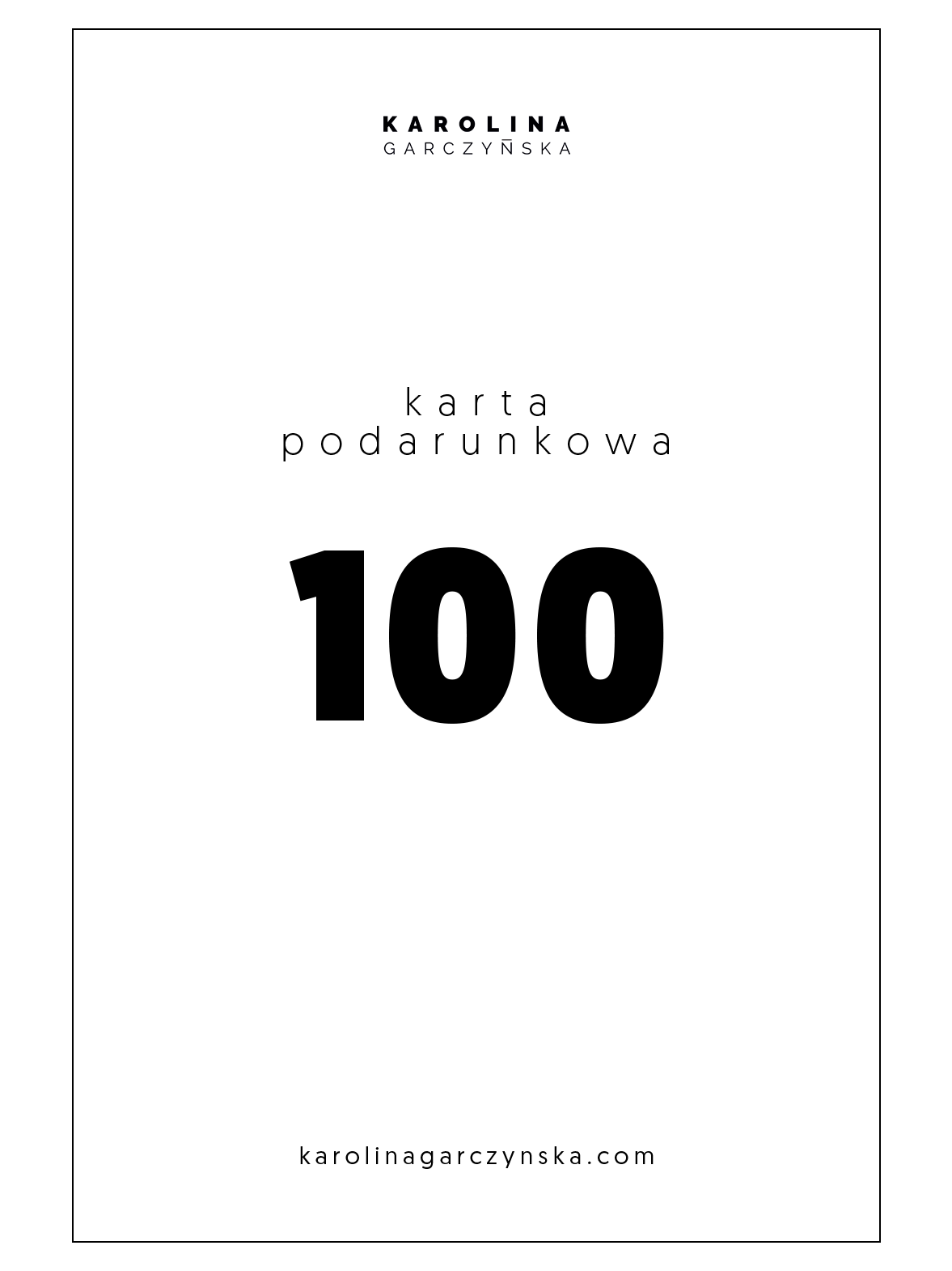 Karta podarunkowa 100 PLN