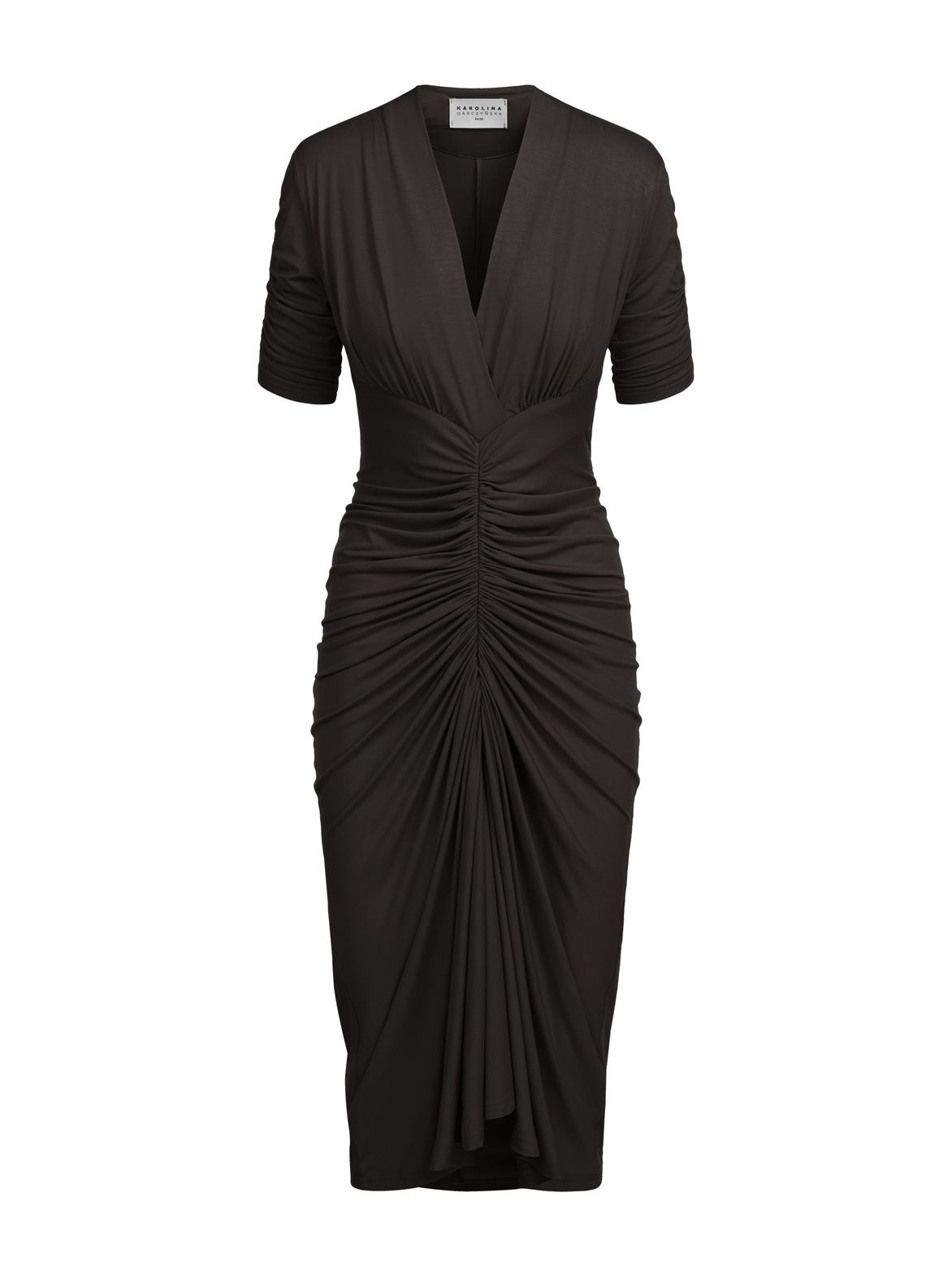 Vittoria midi - Sukienka formal comfort ECOVERO™ gorzka czekolada