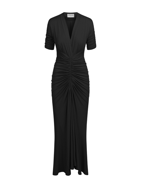 Vittoria maxi - Sukienka formal comfort ECOVERO™ czarna