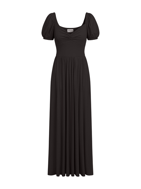 Opera - Sukienka soft drama ECOVERO™ gorzka czekolada