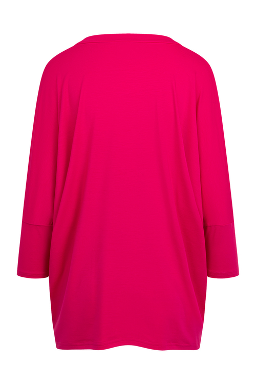Ida - Bluzka z kimonowym rękawem w kolorze PANTONE Pink Peacock