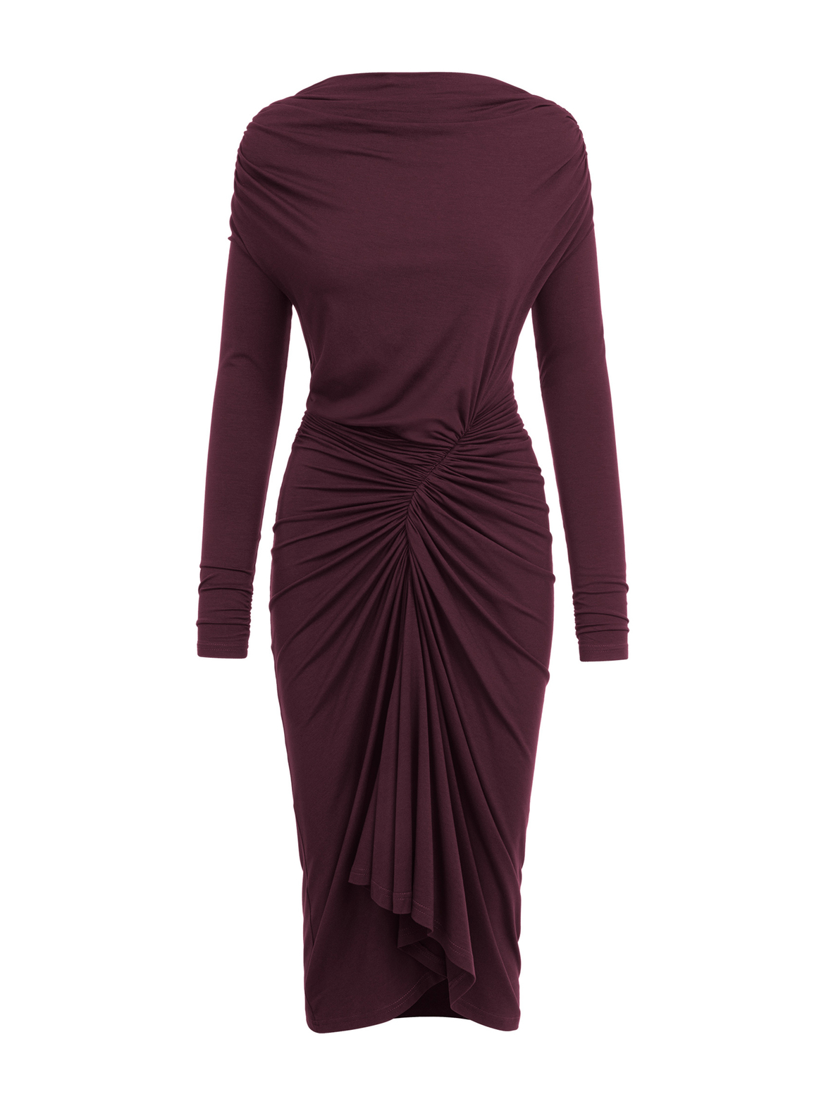 Corsica - Sukienka z przesuniętym marszczeniem ECOVERO™ blackberry