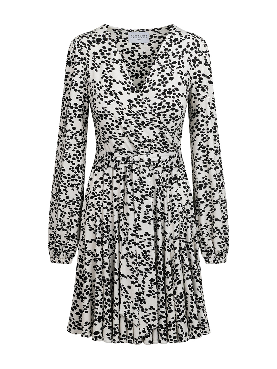 Gaja Mini - Sukienka z godetami we wzorze Cruella en Chic