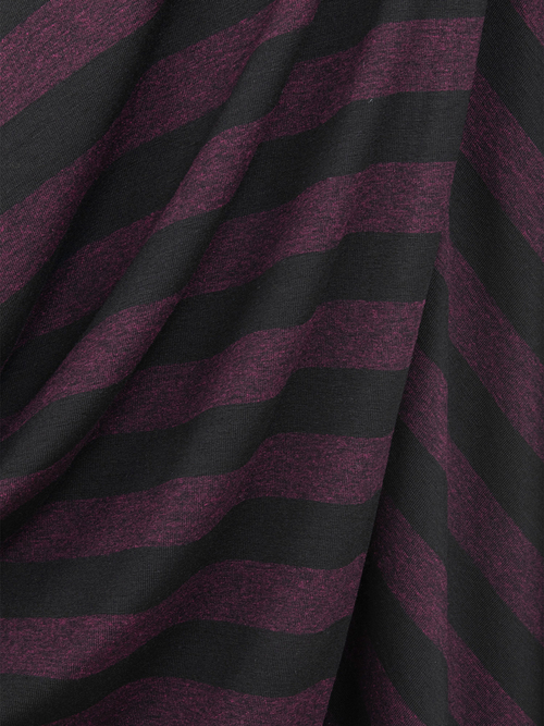 Rita - Sukienka w dziane paski z kołnierzykiem