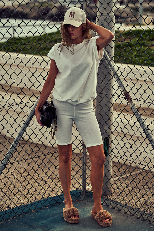 Naples - bluza bez rękawów z bawełny organic PANTONE Blanc de Blanc