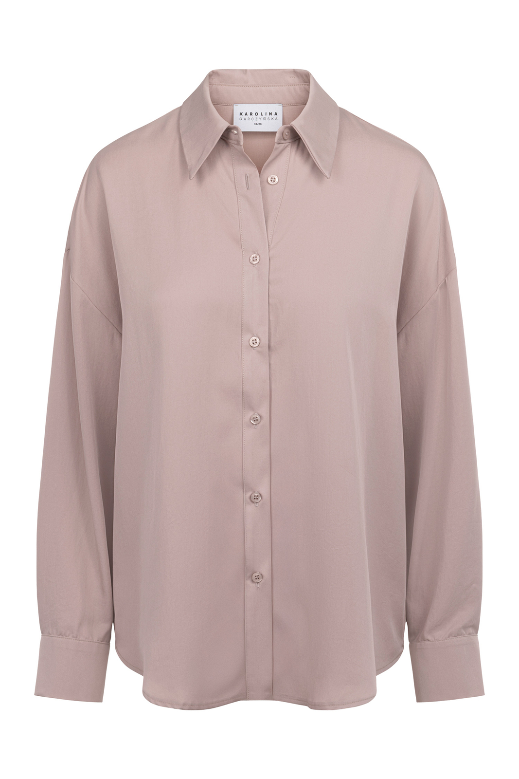 Dakota - Luźna koszula oversize z pudrowej tkaniny TENCEL™