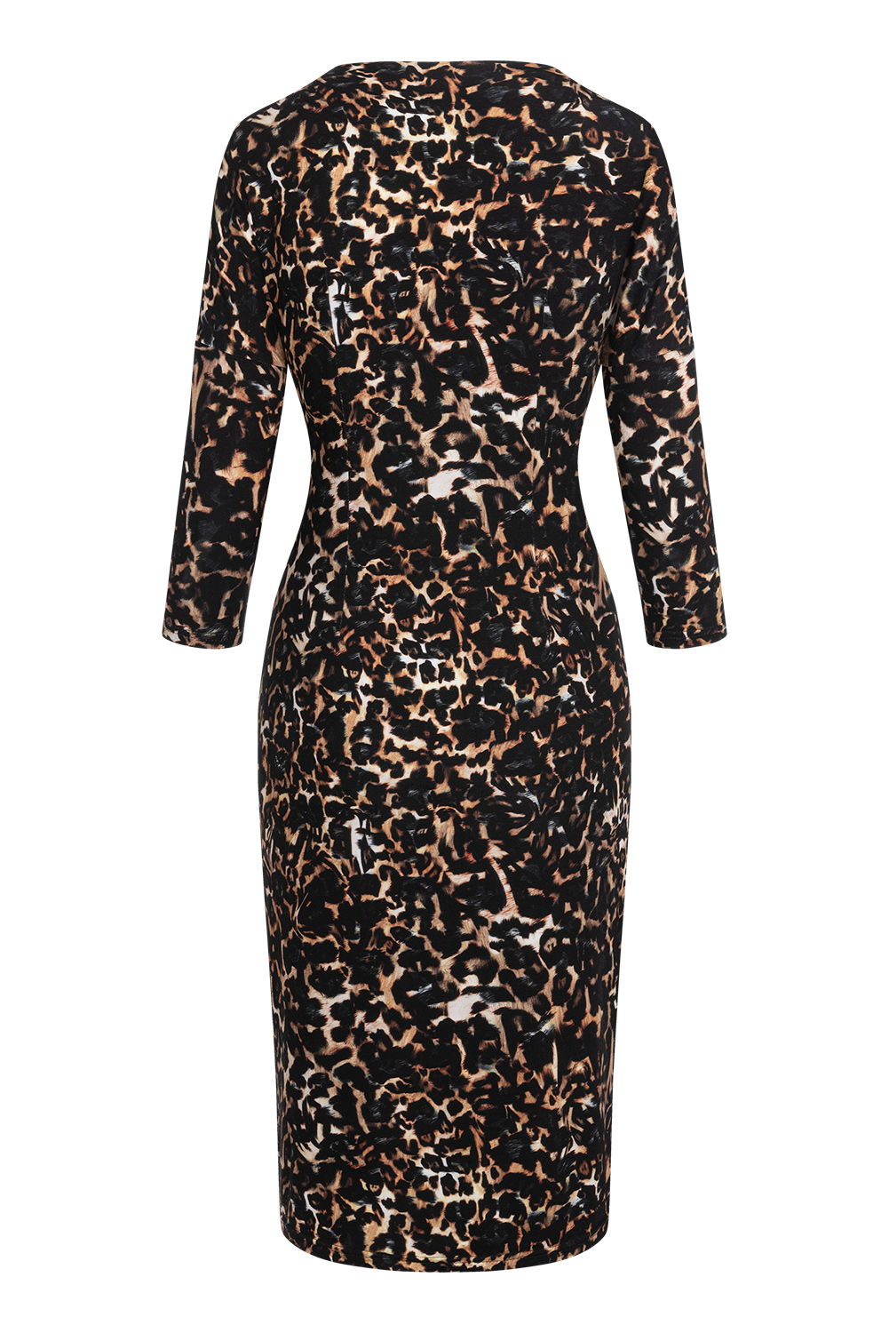 Georgina - Sukienka z drapowaniem we wzorze WildCat