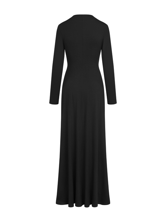 Venice maxi - Sukienka z przełożeniem ECOVERO™ czarna