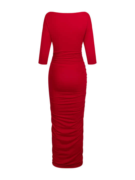 Sorella - Sukienka z dekoltem 3 w 1 ECOVERO™ czerwony