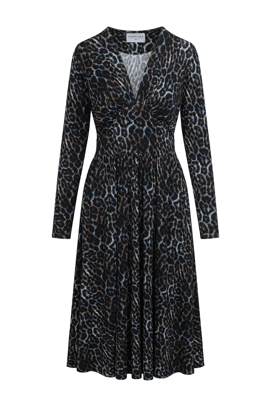 Kate Midi - Klasyczna rozkloszowana sukienka z dekoltem w serek