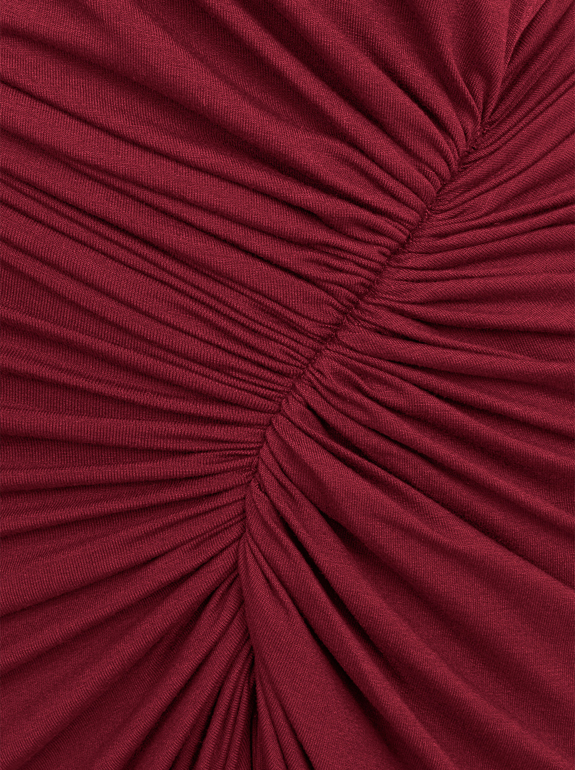 Corsica - Sukienka z przesuniętym marszczeniem ECOVERO™ bordowa