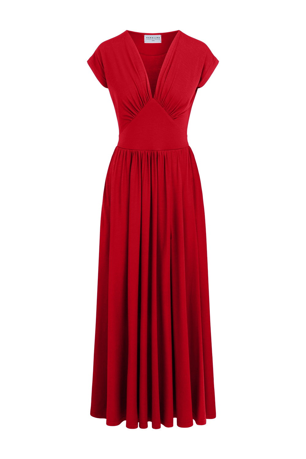 Kate Maxi Vision - Romantyczna sukienka z rozcięciem AirJet czerwona