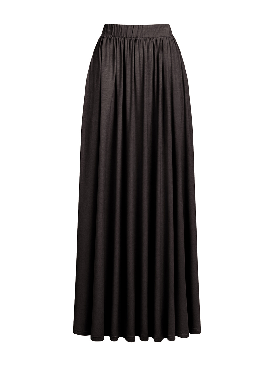 Montana - Spódnica maxi w subtelnym kolorze gorzkiej czekolady ECOVERO™